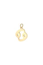 Gold / Charm Zodiac Cancer Gold Stainless Steel Immagine6
