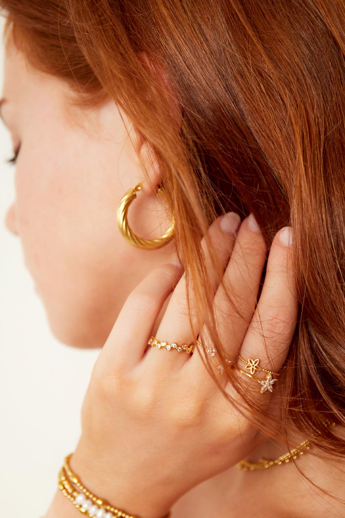 Verstellbarer Ring mit Zirkoniasteinen