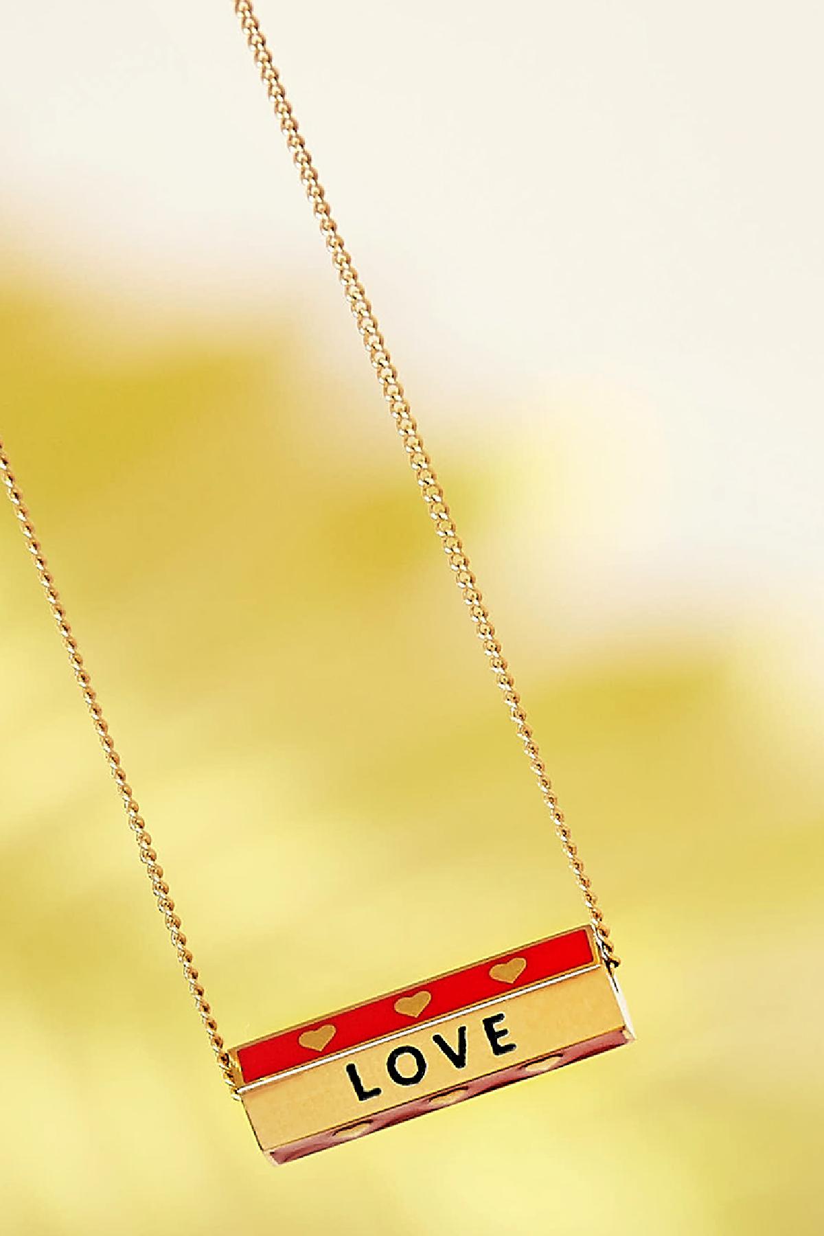Edelstahlperle rote Liebe