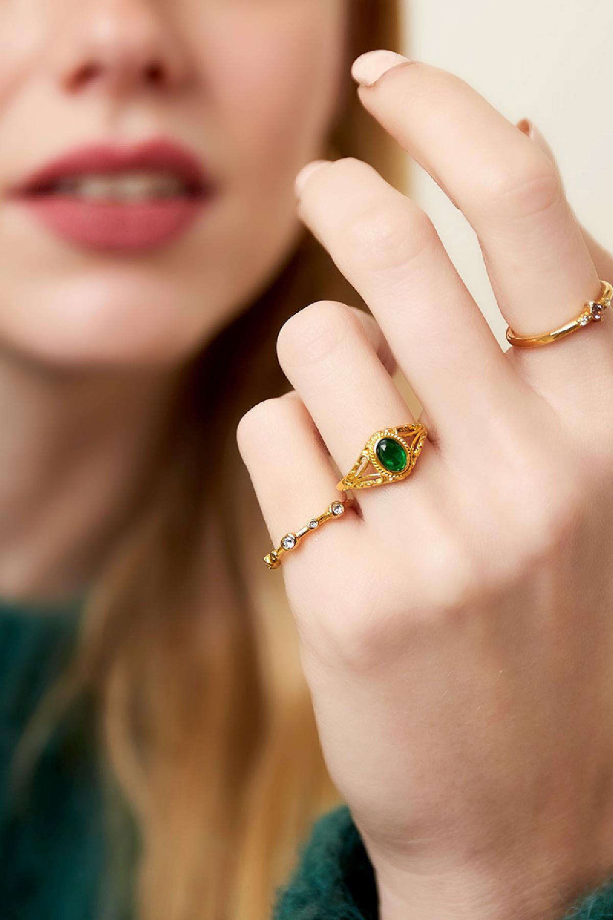 Statement-Ring aus Edelstahl
