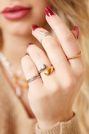 Tweekleurige roestvrijstalen ring Ring Ring Goud Stainless Steel One size h5 Afbeelding3