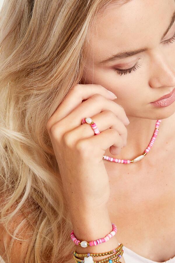 Kleurrijke parels ring - #summergirls collection