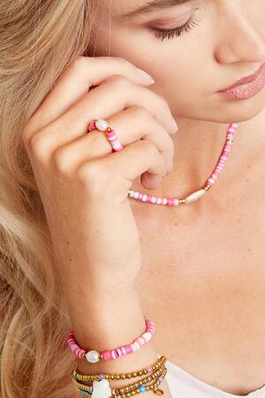 Anillo perlas de colores - colección #summergirls Verde polymer clay 17 h5 Imagen3