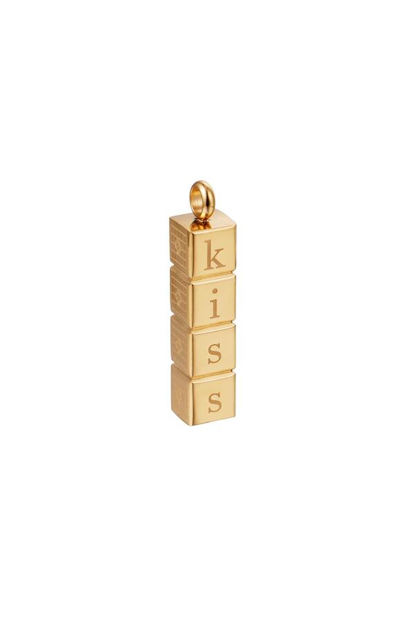 Stainless Steel Charm Kiss