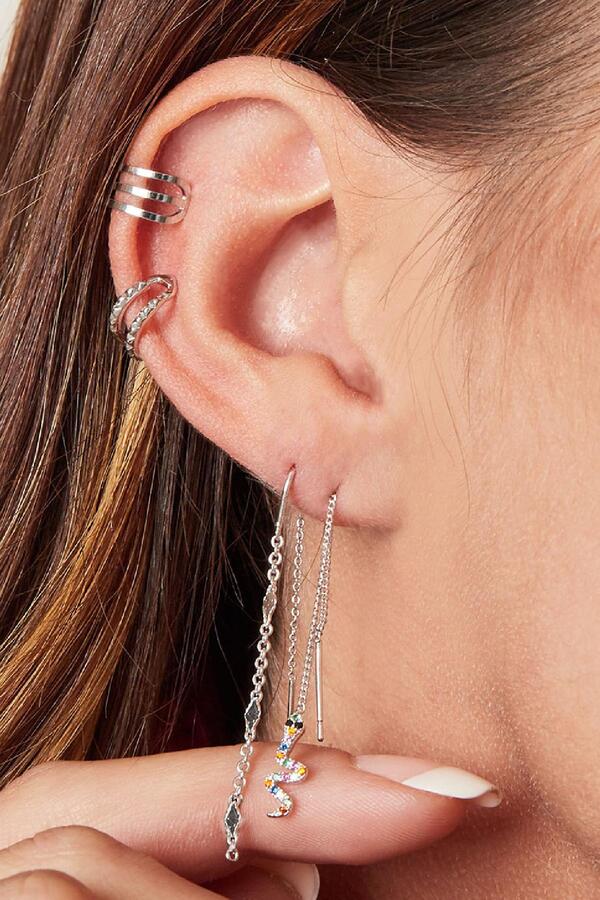Earrings Chain Silver Copper