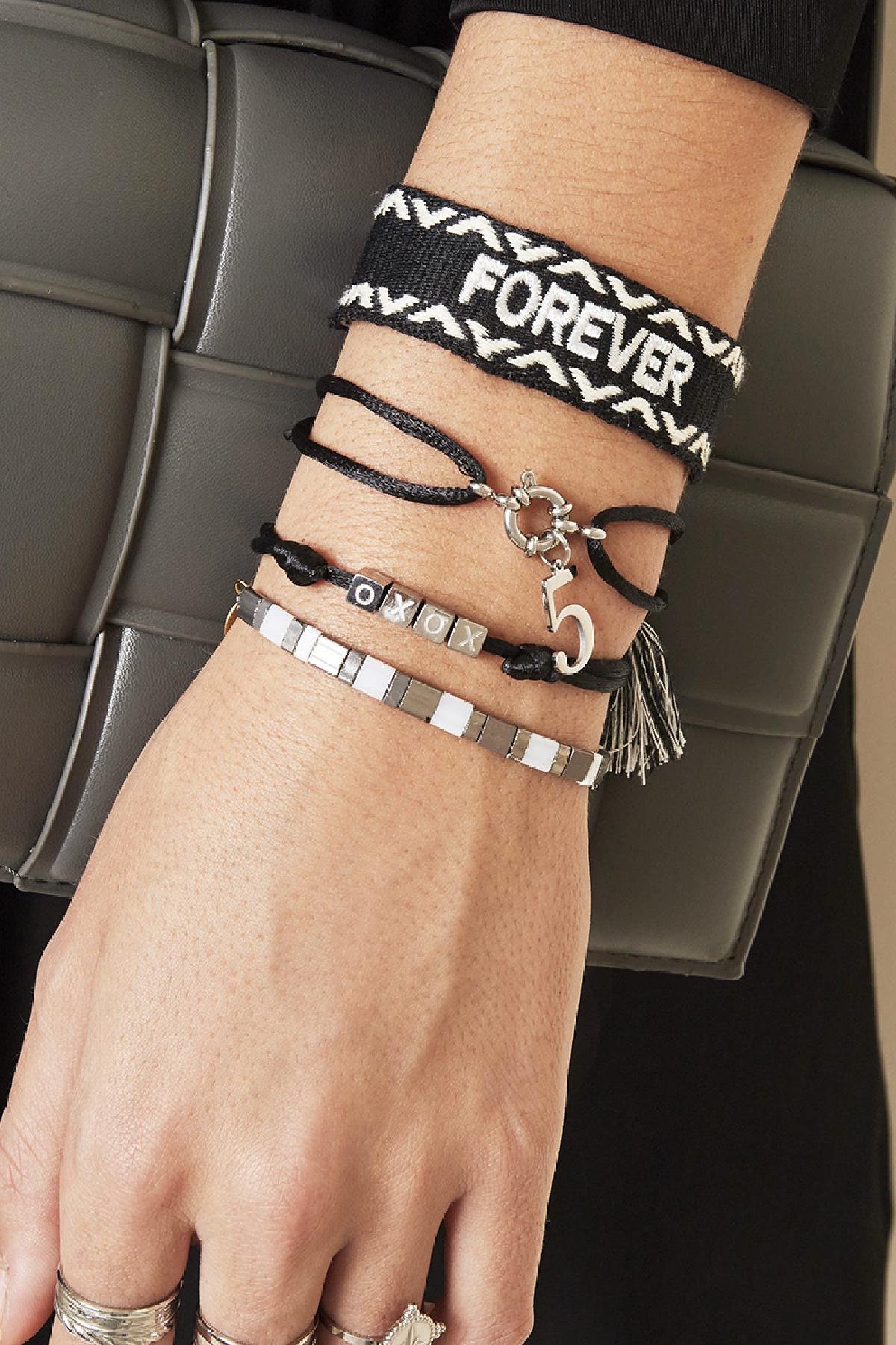 Bracelet Woven Forever Marron Polyester One size