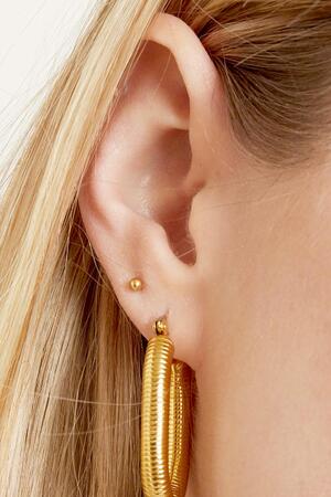 Earrings Small Dot Gold Stainless Steel h5 Picture2