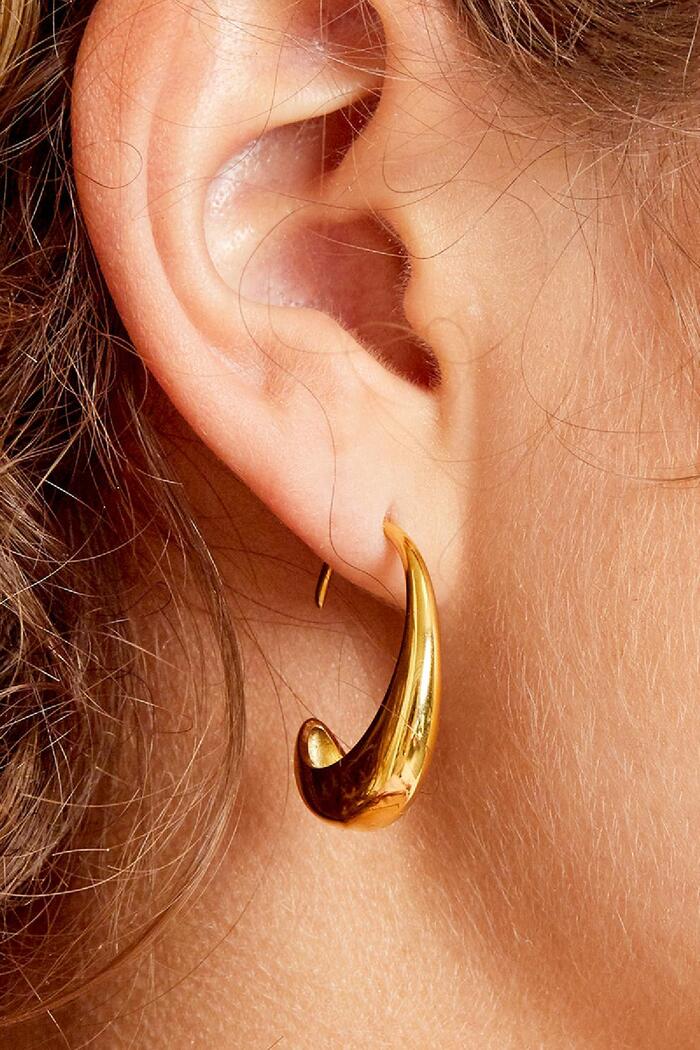 Earrings The Zone Gold Stainless Steel Picture2