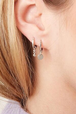Earrings Plain Dot Silver Copper h5 Immagine2