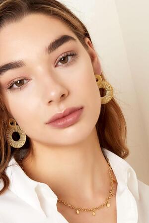 Statement earrings circles Gold Stainless Steel h5 Picture2