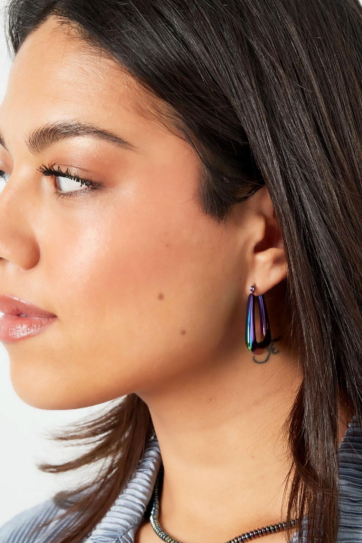 Earrings holographic triangle