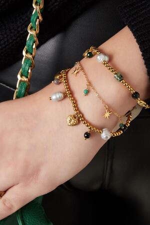North star bracelet & beads Gold Stainless Steel h5 Picture2