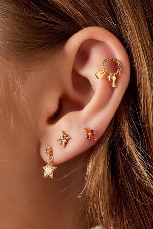 Piercing small flower - Sparkle collection Gold Copper h5 Picture4