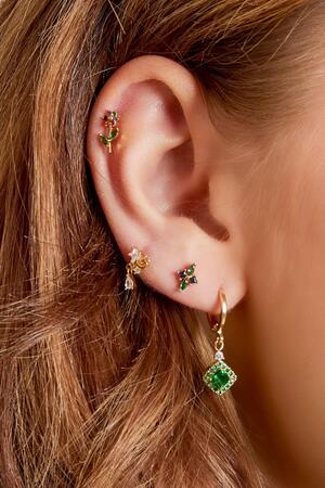 Piercing moon and star - Sparkle collection Green & Gold Copper h5 Picture2