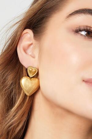 Earrings hearts - gold Stainless Steel h5 Picture3