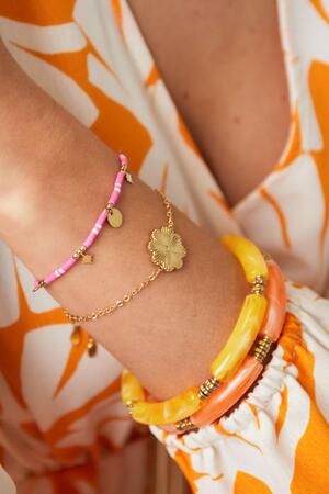 Bracelet perles avec breloques Lilas Hématite h5 Image4