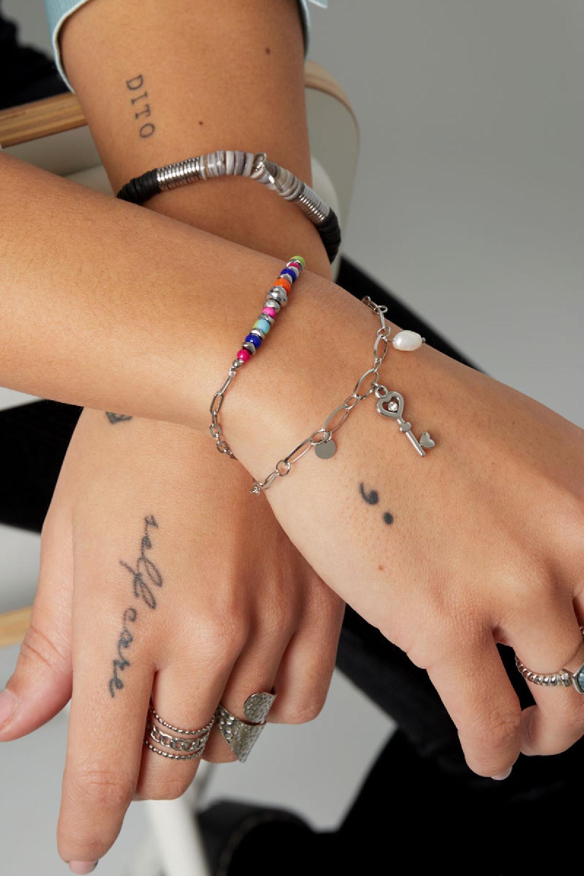 Gliederarmband bunte Perlen