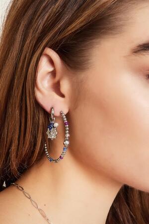 Boucles d'oreilles avec breloque et perles Acier inoxydable h5 Image2