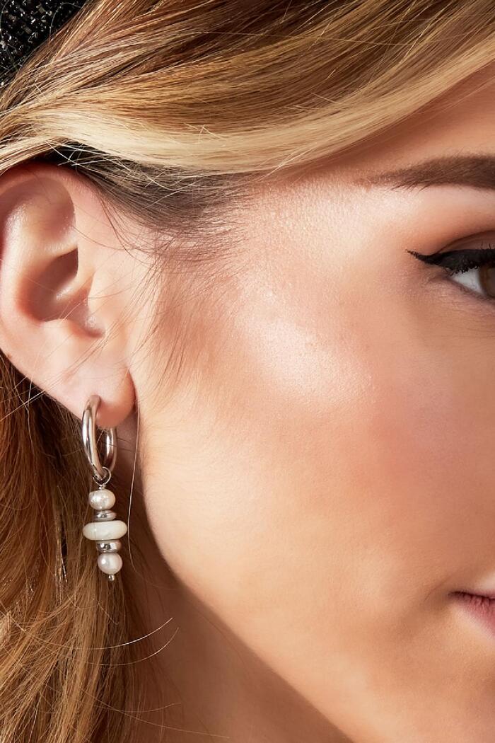 Boucles d'oreilles perles parfaites Acier inoxydable Image3