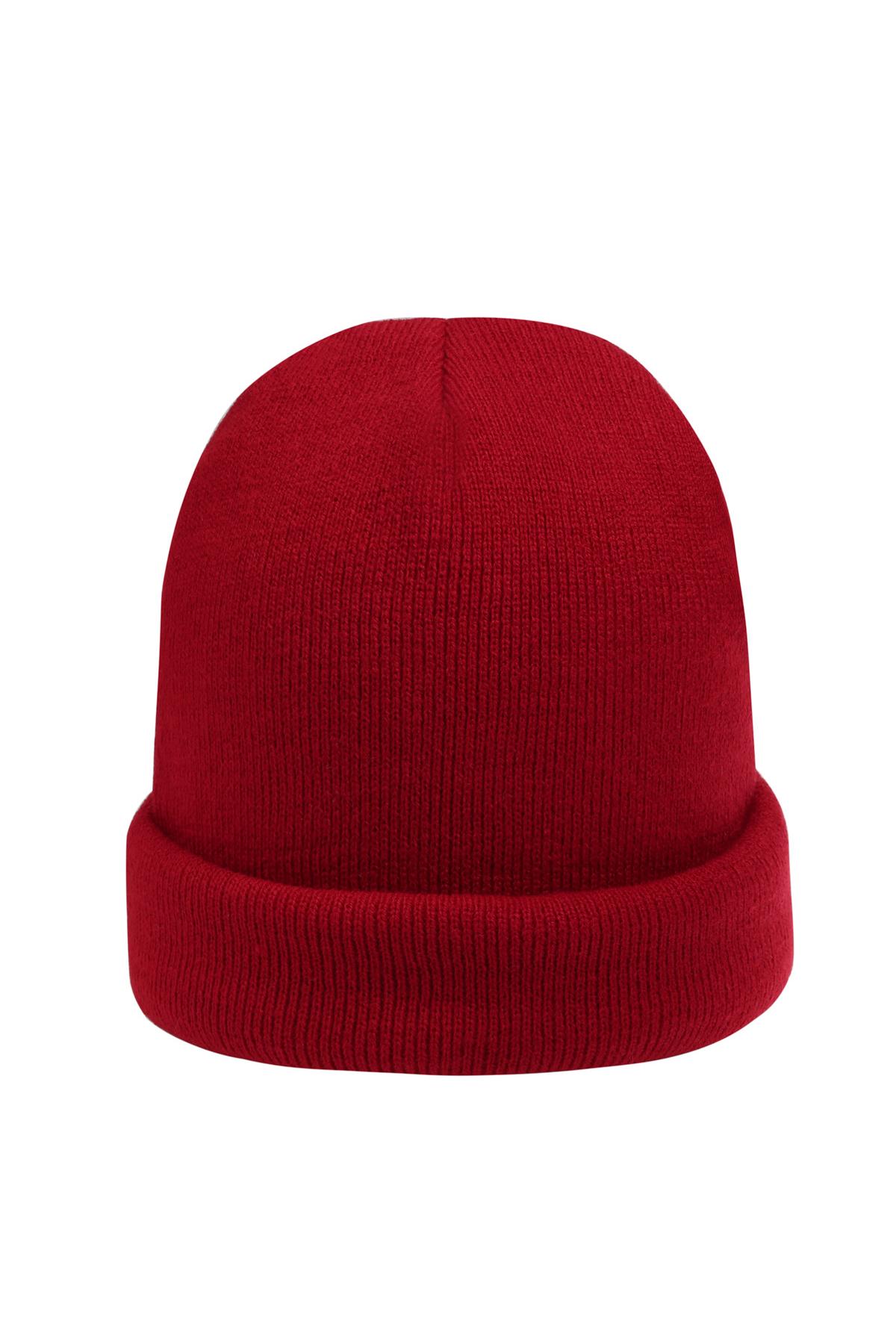 Mütze Regenbogenfarben Rot Acryl