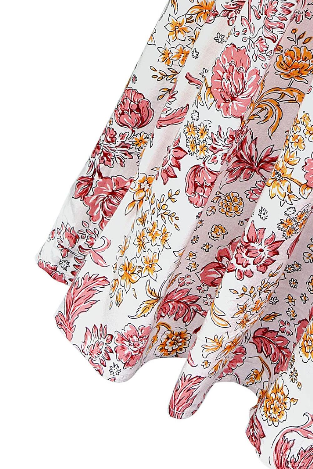 Robe Maxi Fleurs Vintage Rouge S h5Image7