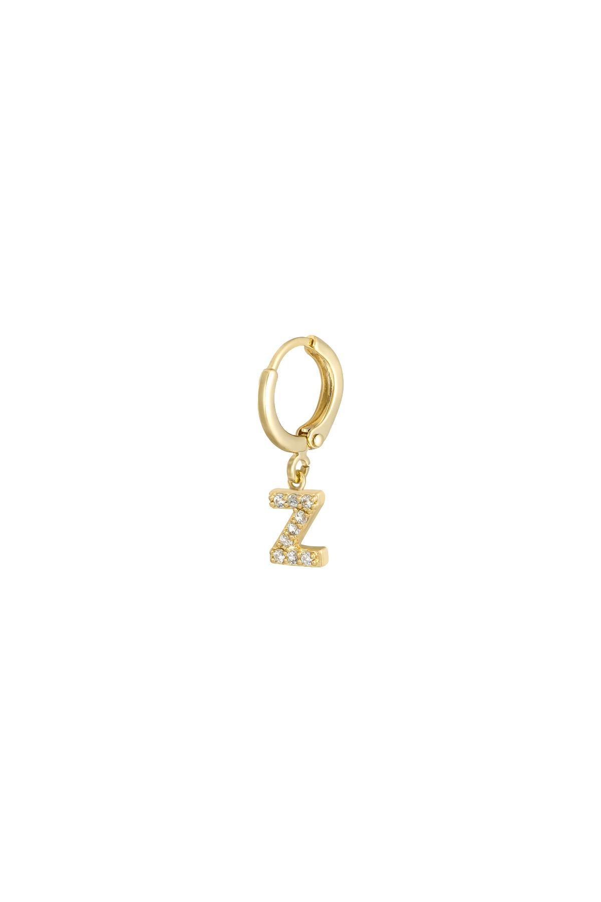 Gold / Earrings Initial Z Gold Copper Picture21
