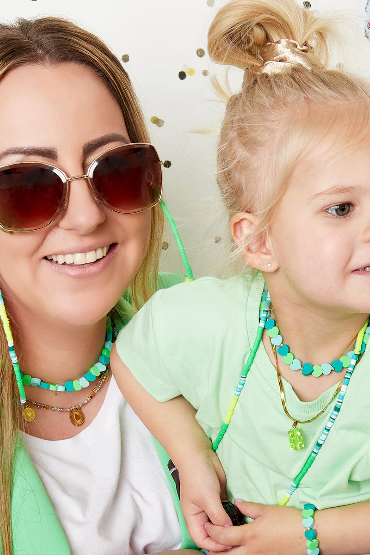 Cordón para gafas de sol amarillo y verde colección Madre-Hija - Adulto