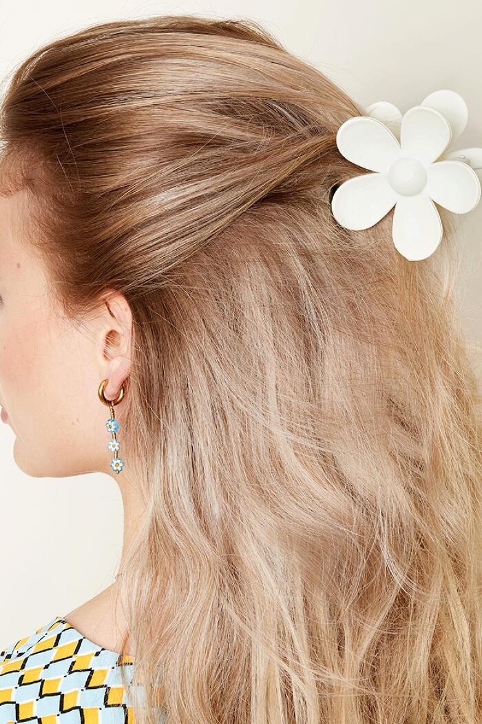 Pince à cheveux grande fleur Jaune Resin Image3