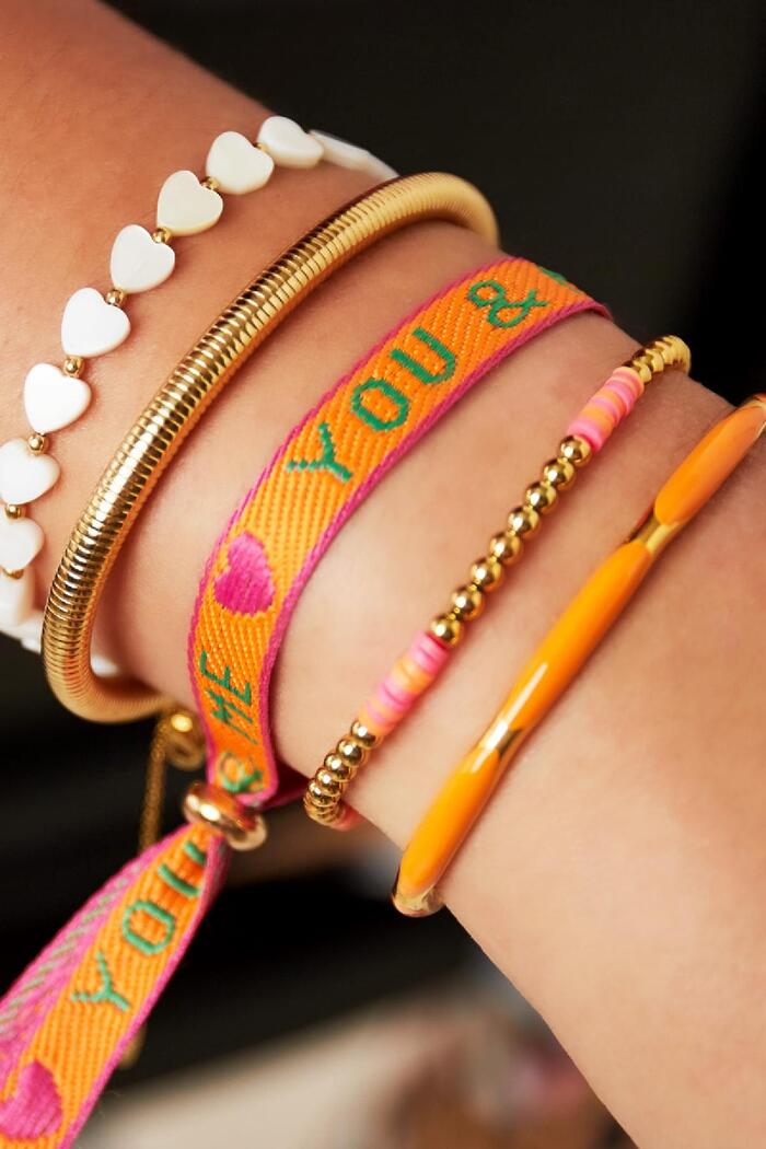 Bracelet "Toi & Moi" Rouge Polyester Image2