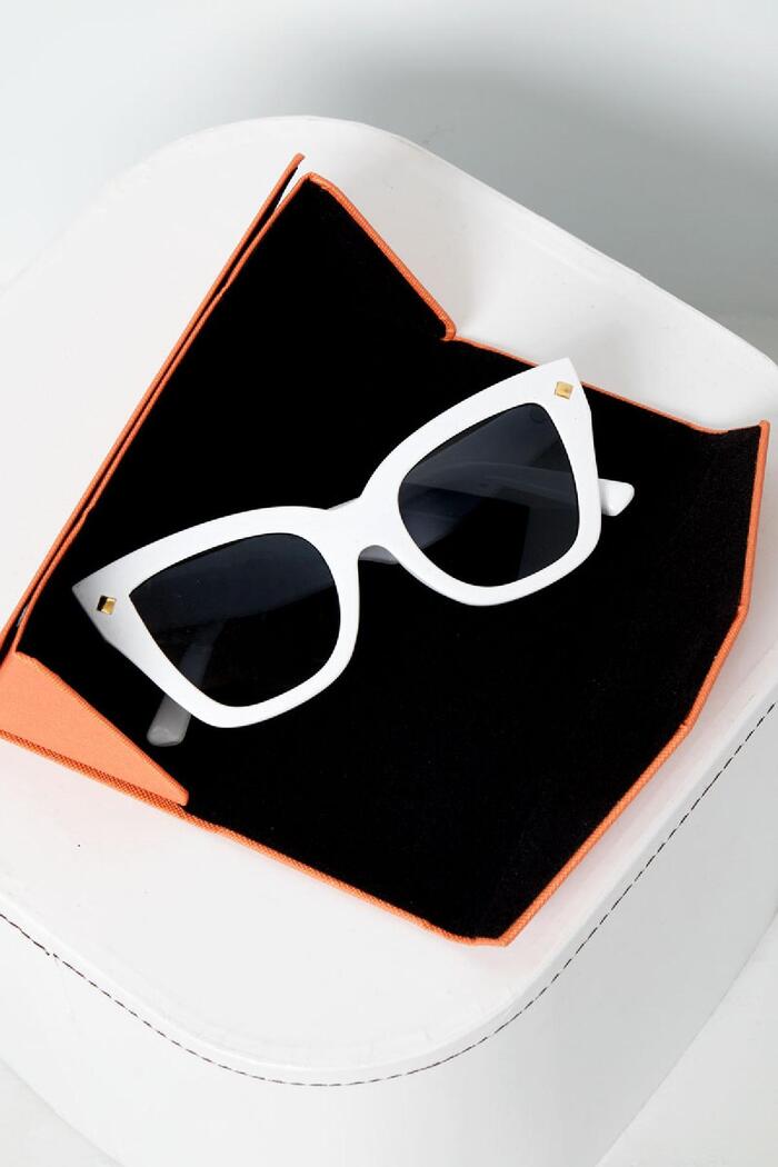 Foldable Triangular Sunglasses Case PU Leather Picture3