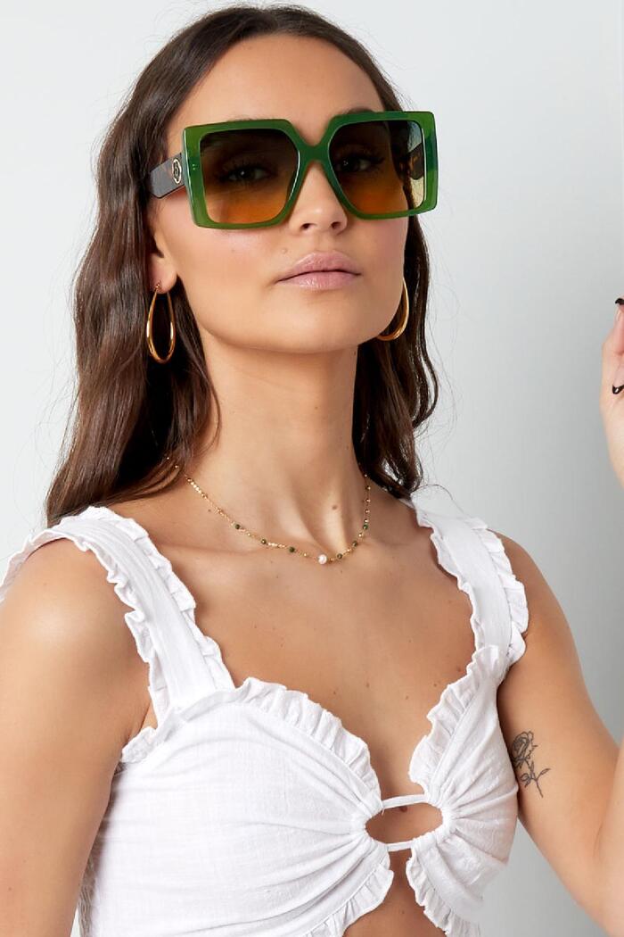 Sonnenbrille mit quadratischem Rahmen Weiß PC One size Bild4