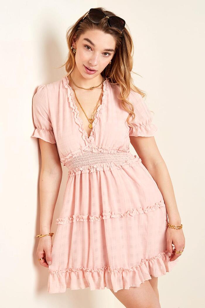 Dress with ruches Pink S Picture5