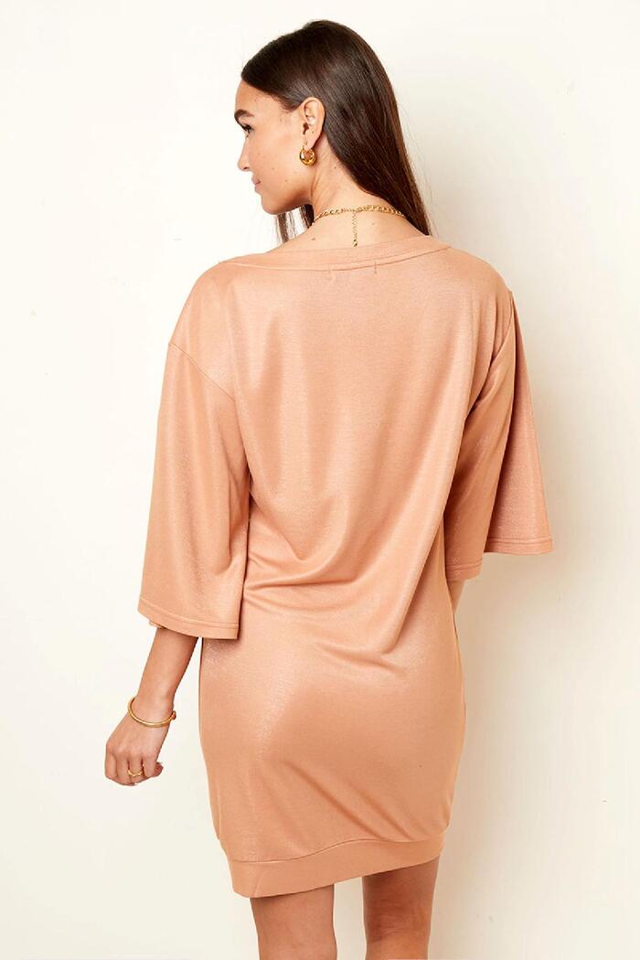 T-Shirt-Kleid mit glänzender Beschichtung Rosa L Bild7