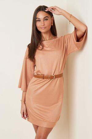T-shirt dress with shiny coating Pink S h5 Picture3