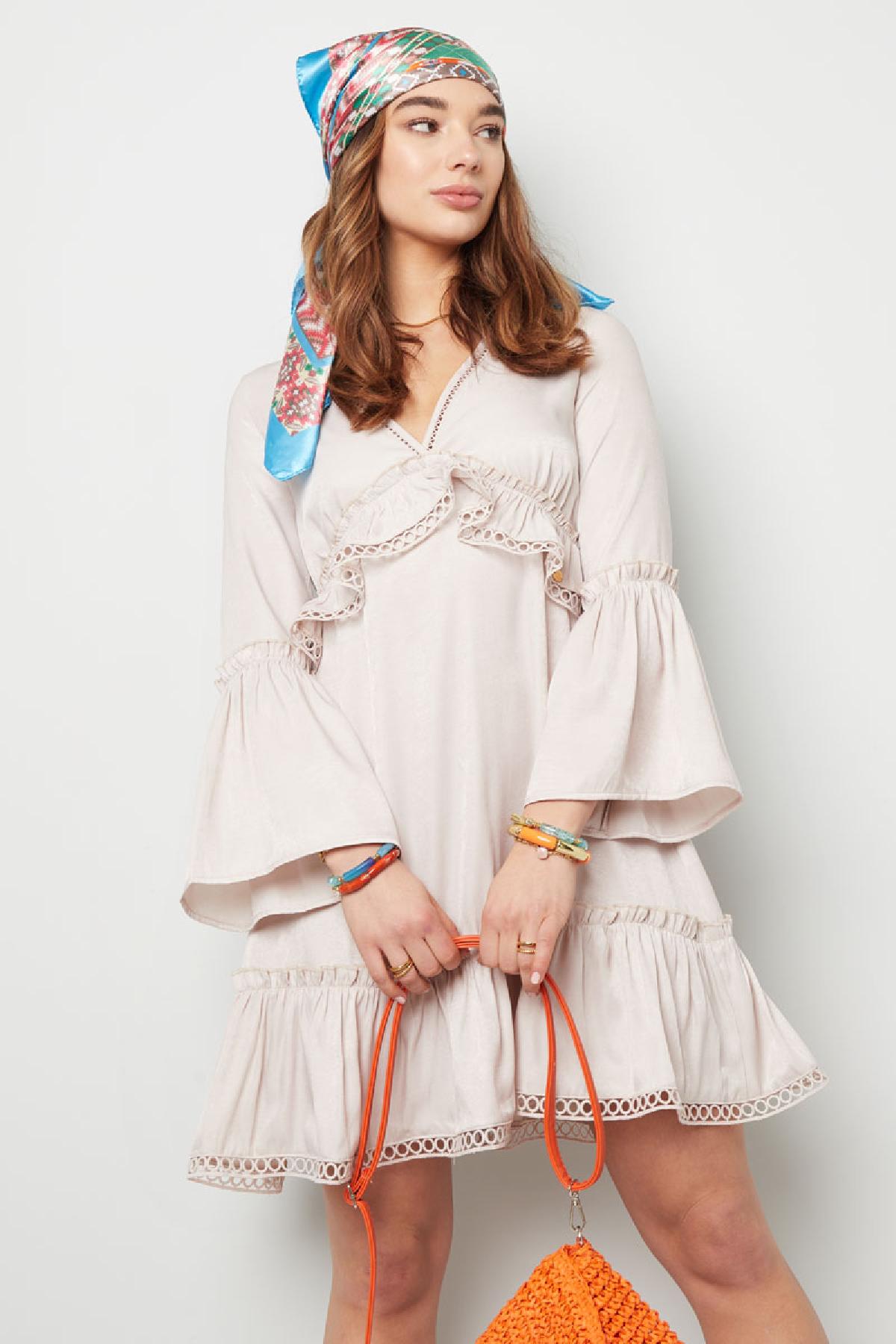 Jurk met ruches Lila S SKU0604533 601 S Lila Groothandel SKU0604533 601 S