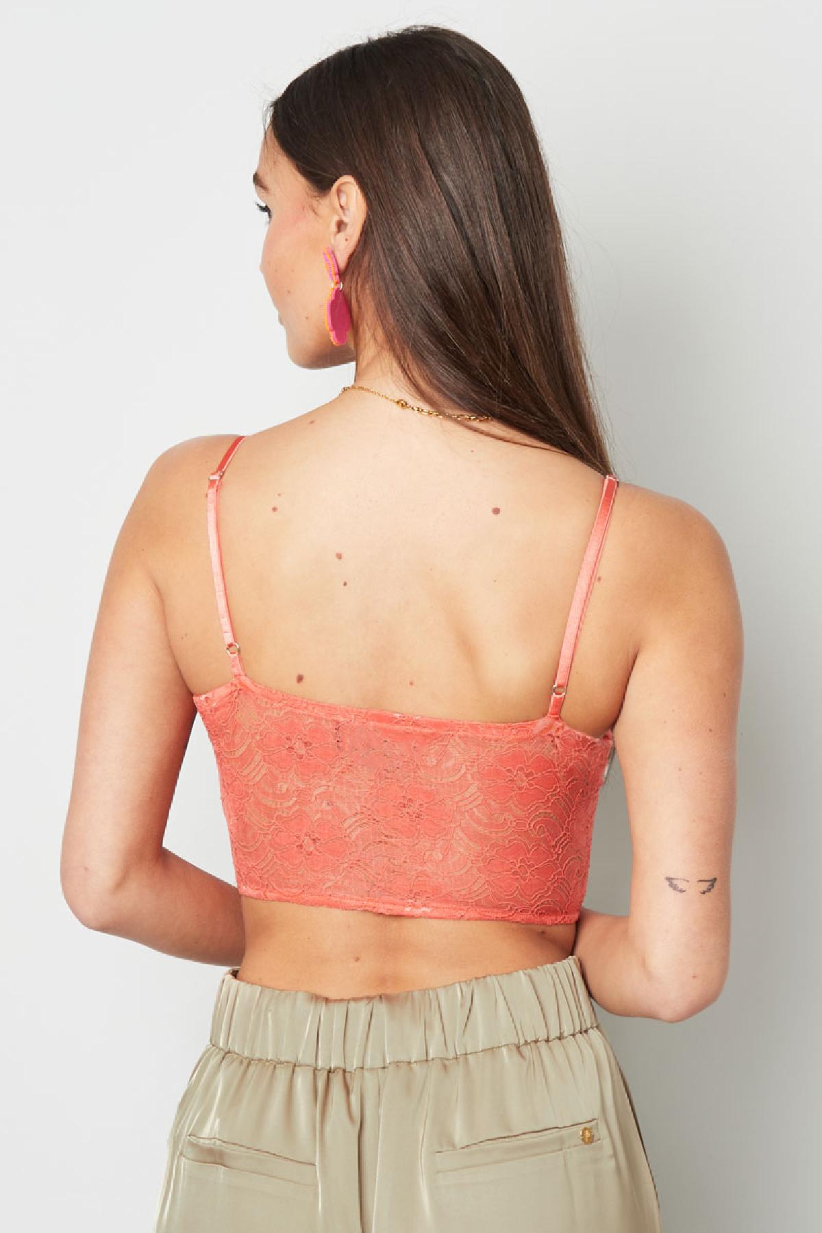 Kanten crop sales top wit